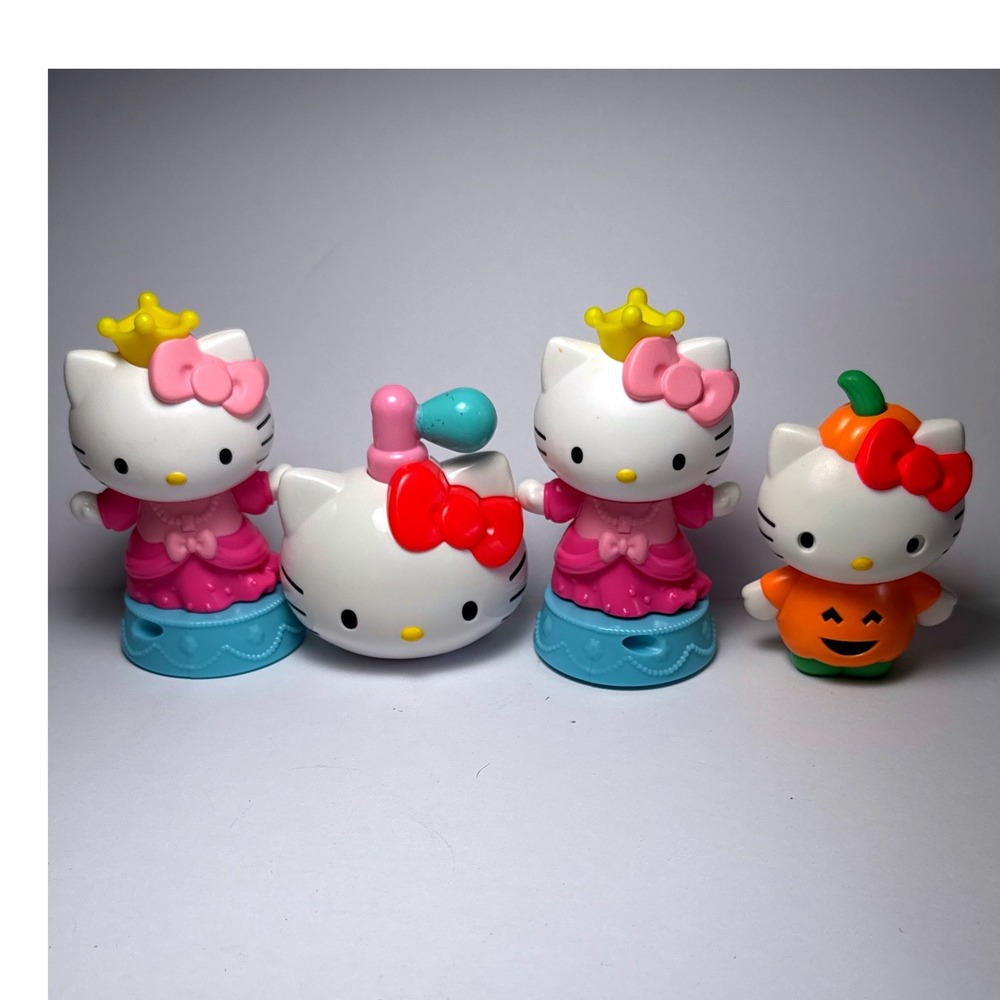 Sanrio Hello Kitty McDonalds Happy Meal Toy Lot 4pc Pink Pumpkin White 2019